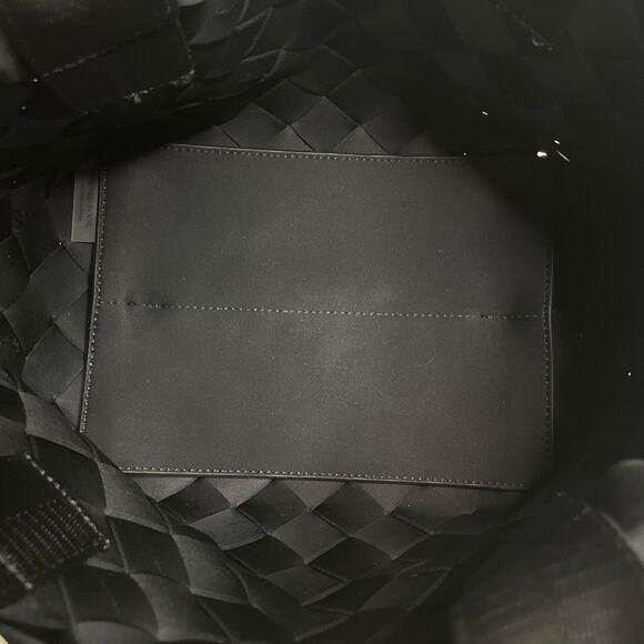 Naghedi Tangier Small Woven Neoprene Tote Bag Onyx - Picture 10 of 11